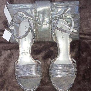 Sparkly American Eagle heels and clutch